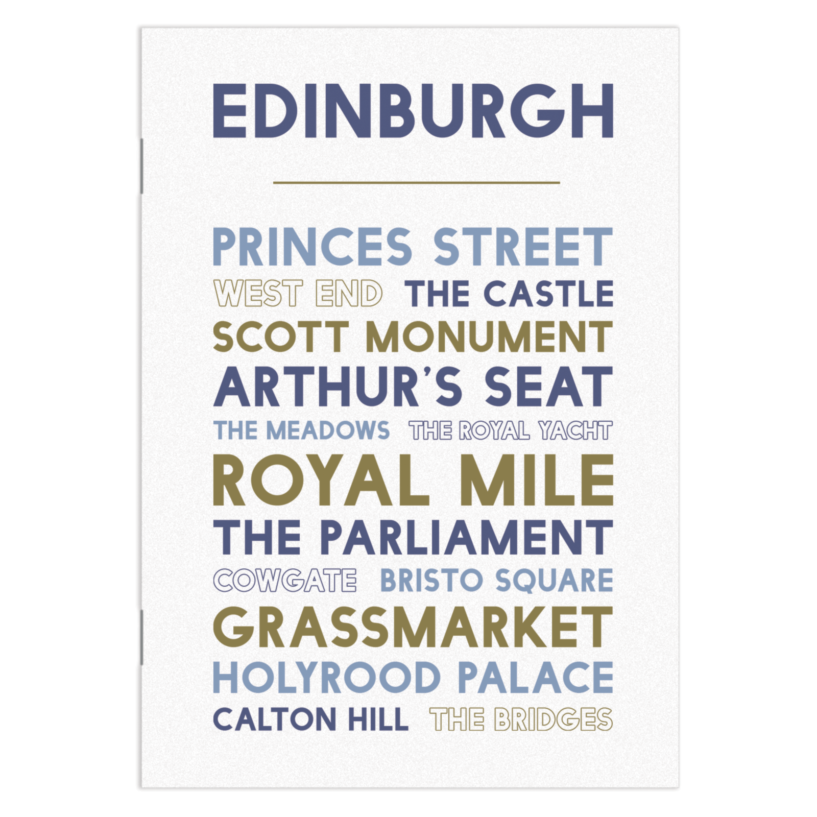 Edinburgh Attractions notebook