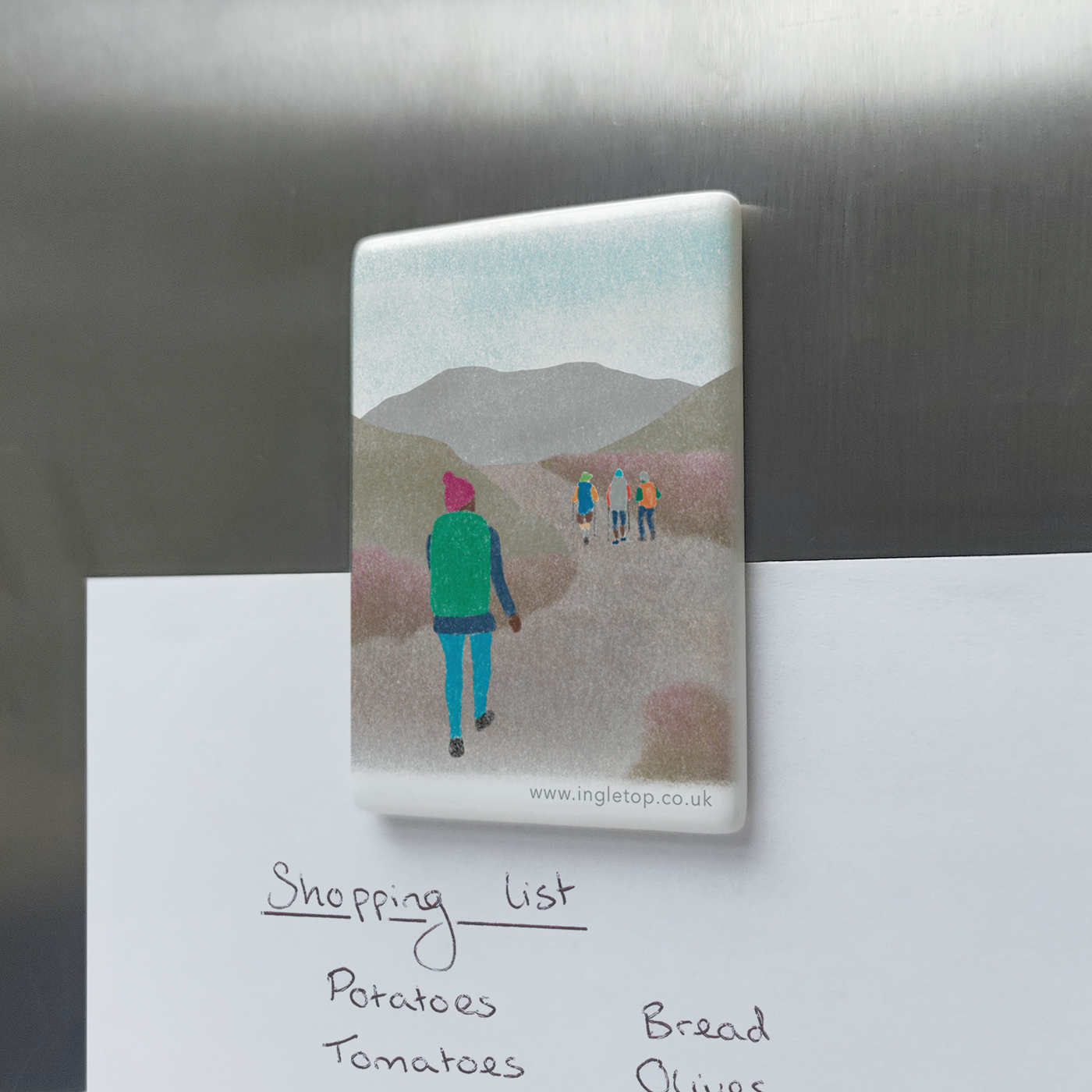 Hiking Fridge Magnet