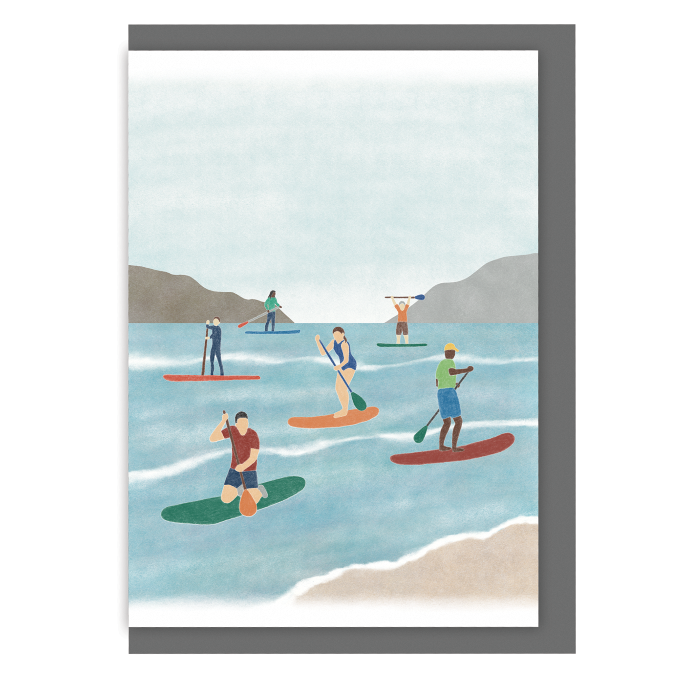 Paddleboarding Greetings Card