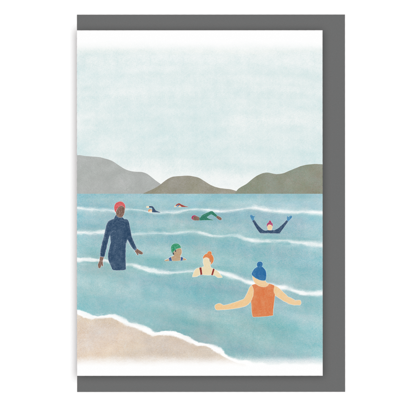 Wild Swimming Greetings Card