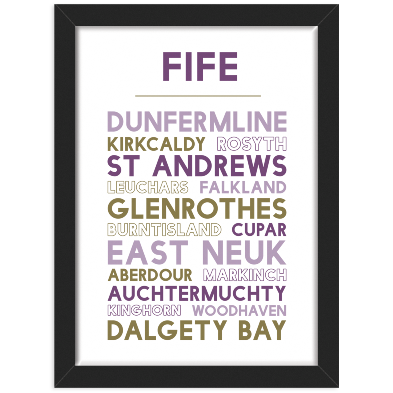 Fife print in a black frame