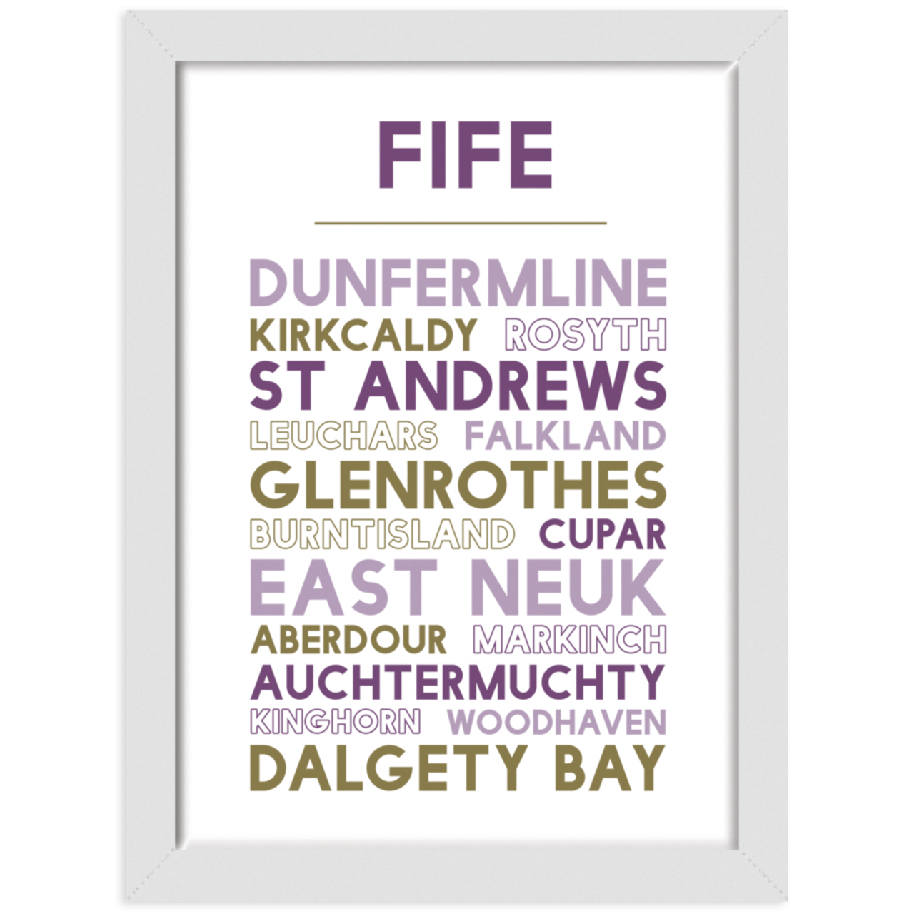 Fife print in a white frame