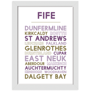 Fife print in a white frame